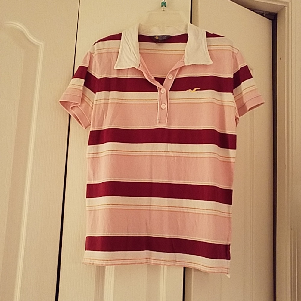 Hollister Striped Polo Shirt